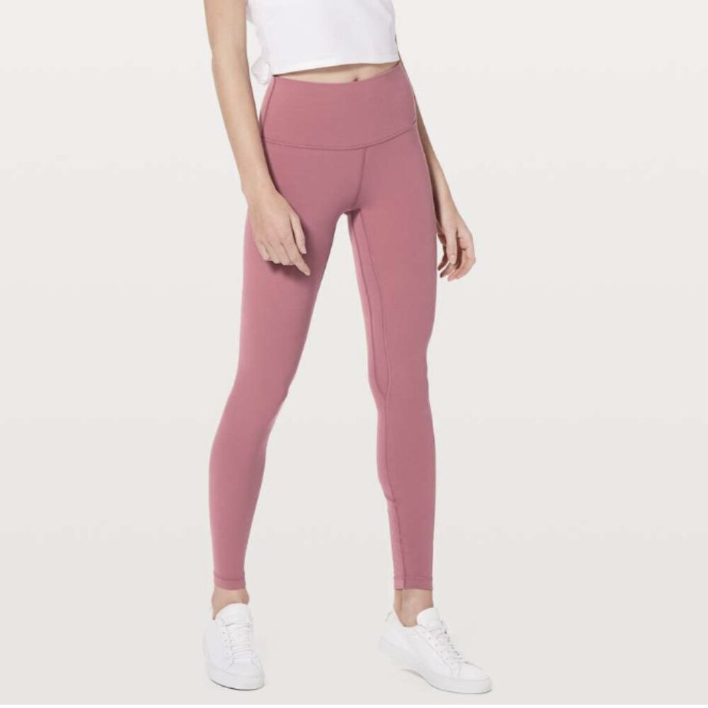 Lululemon Align Pant Leggings Full Length 28" Moss Rose Misty Merlot Pink Nulu 6